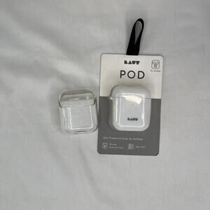 Laut Pod For AirPods Protective Case Bundle Of 2 new, white & clear colors.